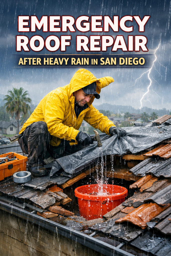 Before and After: Emergency Roof Repair After Heavy Rain in San Diego