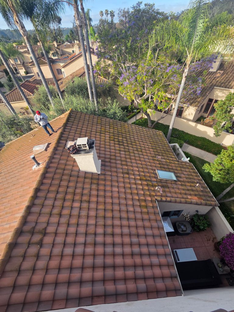complete tile roof repair in del mar with tiles reset and waterproofing restored